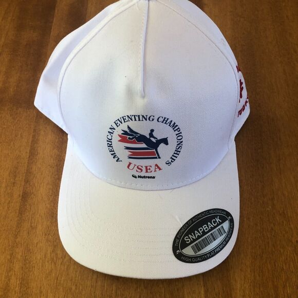 NEW USEA American Eventing Championships Ball Cap Hat White Logo AECs - Picture 1 of 6